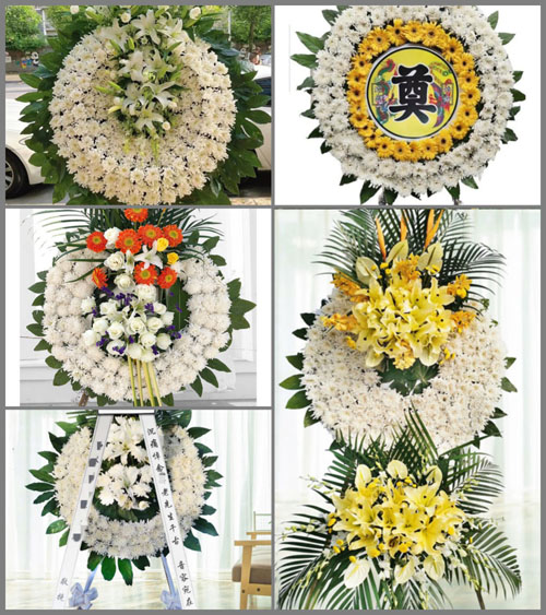 山东济宁鱼台县清河镇魏庄村花圈速递